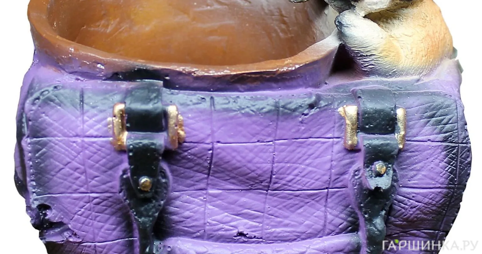 Кашпо щенок в сумке 17*14*17