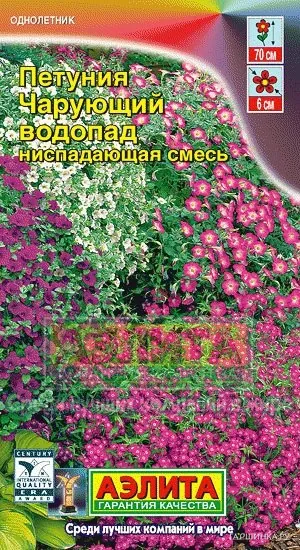 Петуния Чарующий водопад ниспадающая, смесь окрасок