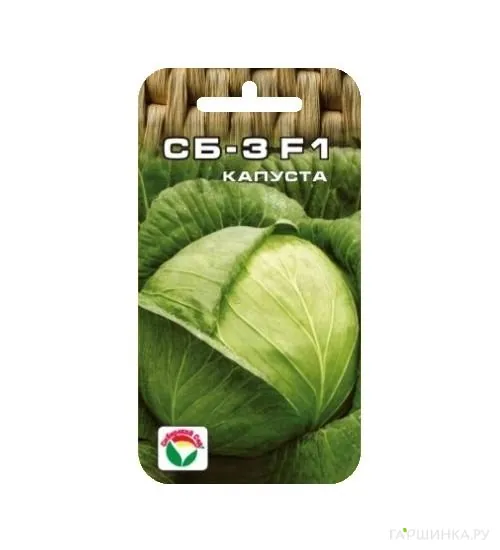 Капуста СБ-3 белокочанная F1 25шт для квашения