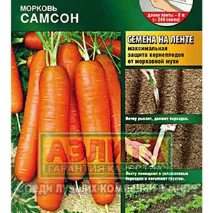 Морковь Самсон на ленте 8 м Семена Аэлита 46₽