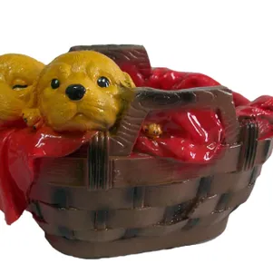 Кашпо щенки в корзине 203017 1769₽