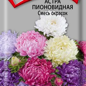 Астра пионовидная Смесь окрасок 0,3 г, Семена Поиск