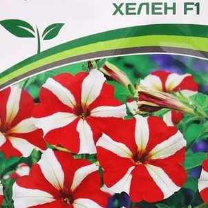 Петуния Хелен F1 серия Мон Амур прямостоячая звезда красно-белая 5 шт Семена Партнер 135₽