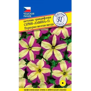 Петуния Пурпурно-желтая звезда F1 серия Лавина ампельная 10 др Семена Престиж 43₽