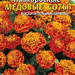 Бархатцы Медовые соты низкорослые 45 шт, Плазменные семена