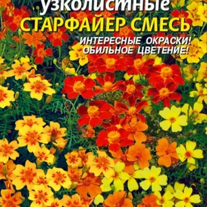 Бархатцы Старфайер смесь тонколистные 20 шт, Плазменные семена