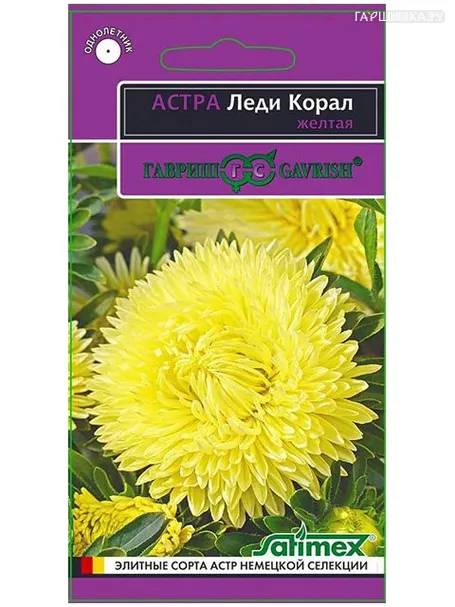 Астра Леди Корал желтая (Гавриш), 0,1г Эксклюзив