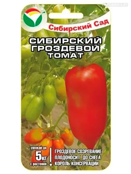 Томат Сибирский гроздевой цв/п 20 шт, Семена Сибирский сад