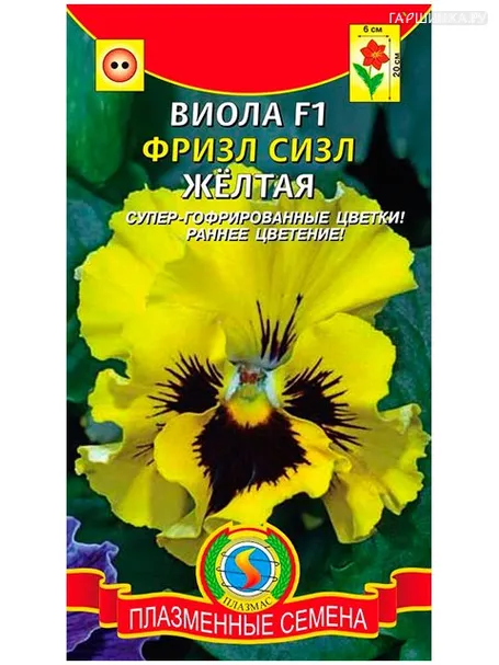 Виола Физзи Сизал желтая F1 (Плазмас), 5шт