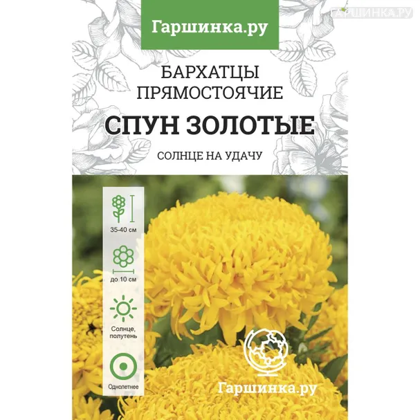 Бархатцы Спун золотые прямост.