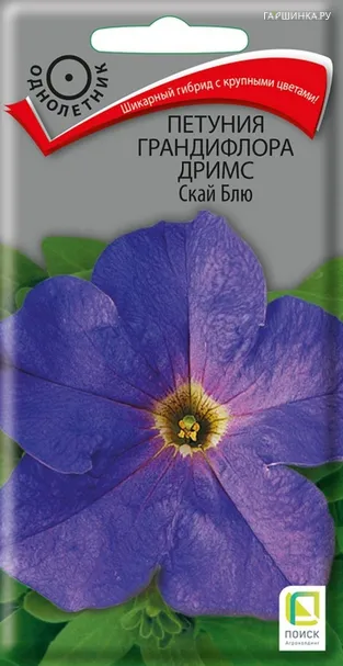 Петуния Дримс Скай Блю грандифлора 15, Семена Поиск