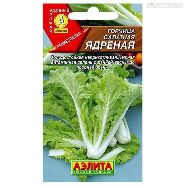 Горчица Ядреная ЦП 0,5 г, Семена Аэлита
