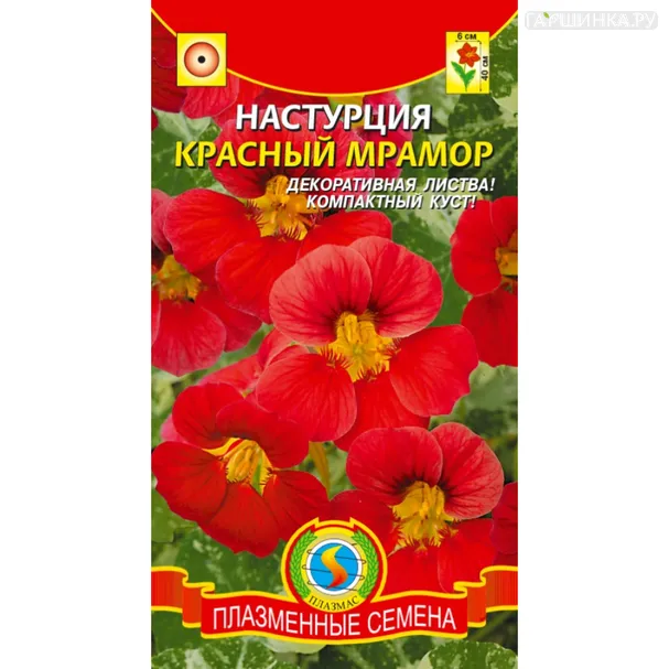 Настурция Красный мрамор ц.п. 6 шт