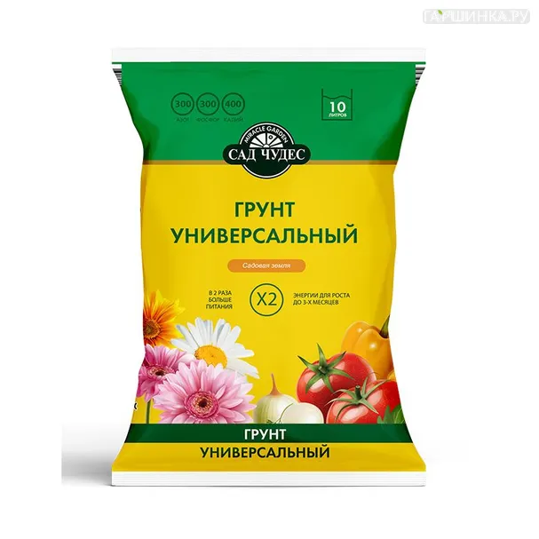 Грунт 10 л универсальный Сад Чудес торфогрунт