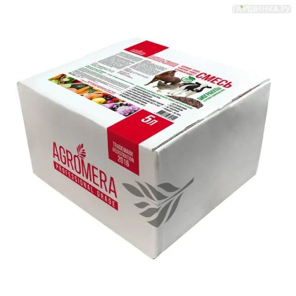 Смесь помёта куриного, коровьего и конского 5л