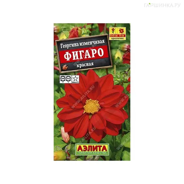 Георгина Фигаро махровая красная  7шт