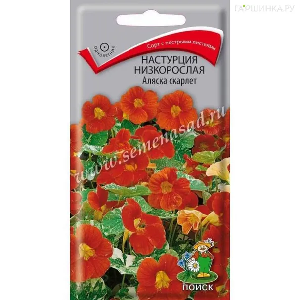 Настурция Аляска скарлет  1гр  ЦП