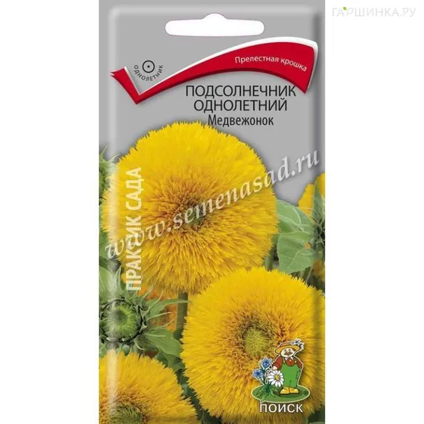 Подсолнечник Медвежонок, декоративный  0,5гр  ЦП