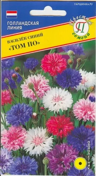 Василек Том По синий 10 шт, Семена Престиж