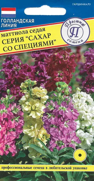 Маттиола седая Сахар со специями Смесь 10 шт, Семена Престиж