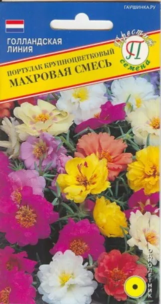 Портулак Махровая смесь крупноцветковый 0,1 г, Семена Престиж