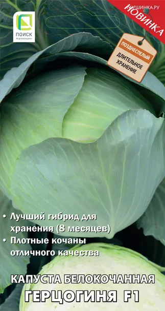 Капуста Герцогиня F1 белокочанная 0,2 г, Семена Поиск