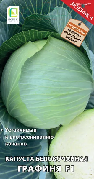Капуста Графиня F1 (А) белокочанная 0,2 г, Семена Поиск