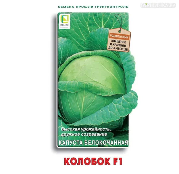 Капуста Колобок F1 белокочанная 0,2 г, Семена Поиск