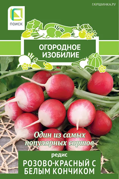 Редис Розово-красный с белым кончиком 2, Поиск
