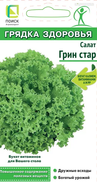 Салат Грин Стар (сер. Грядка здоровья) 0,5 г, Семена Поиск