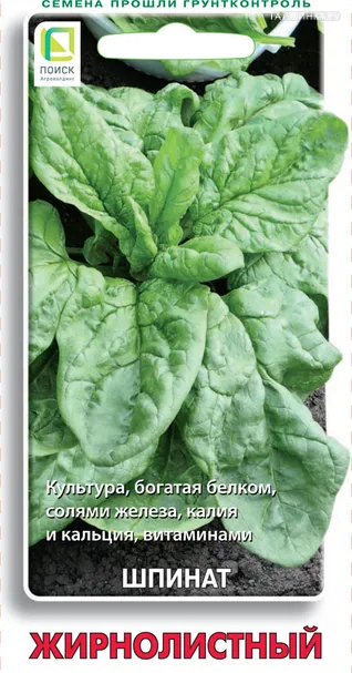 Шпинат Жирнолистный ц/п 3 г, Семена Поиск