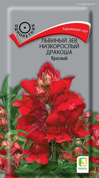Львиный зев низкорослый Дракоша Красный 0,02, Поиск