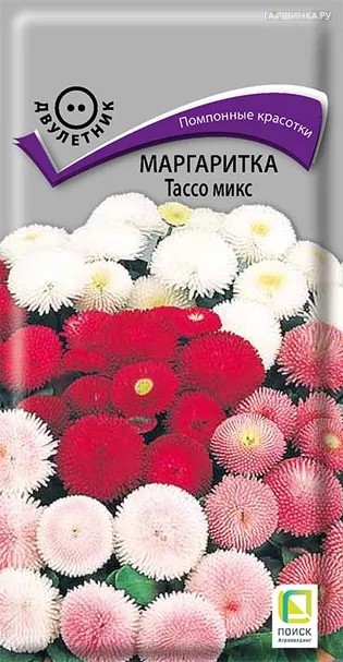 Маргаритка Тассо Микс 20 шт, Семена Поиск