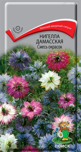 Нигелла Дамасская Смесь окрасок 0,5 г, Семена Поиск