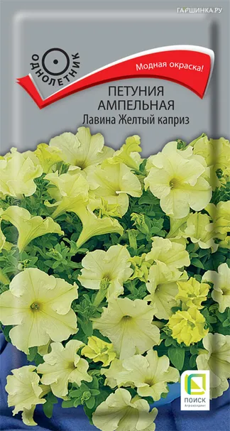 Петуния ампельная Лавина Желтый каприз 10, Поиск