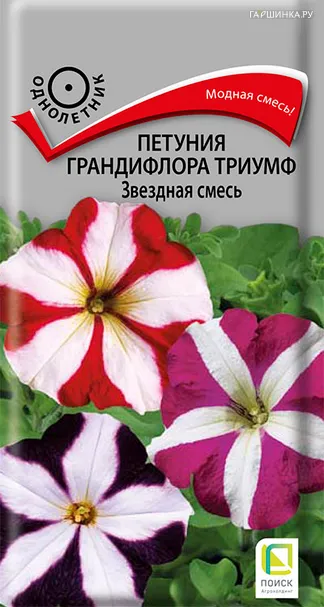 Петуния грандифлора Триумф Звездная смесь 15, Поиск