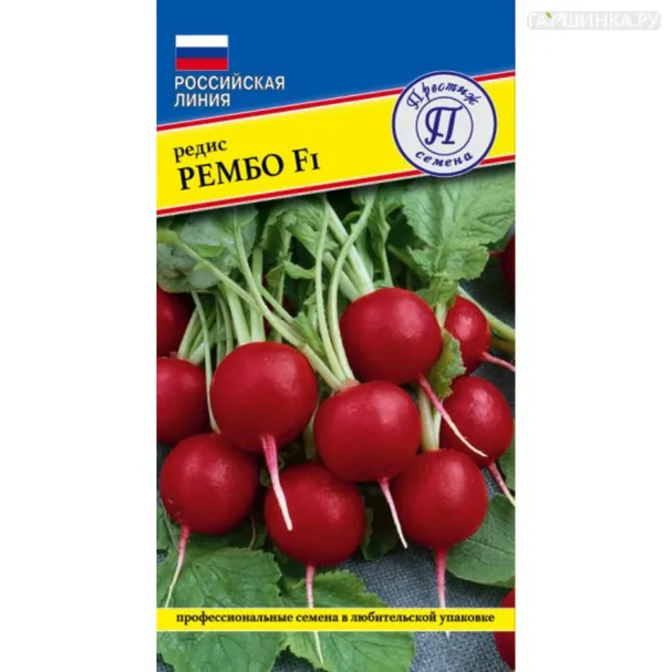 Редис Рембо F1 1 г, Семена Престиж