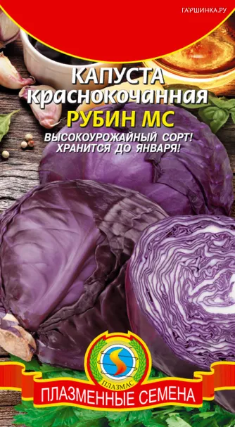 Краснокочанная капуста Рубин МС 0,3 г, Плазменные семена