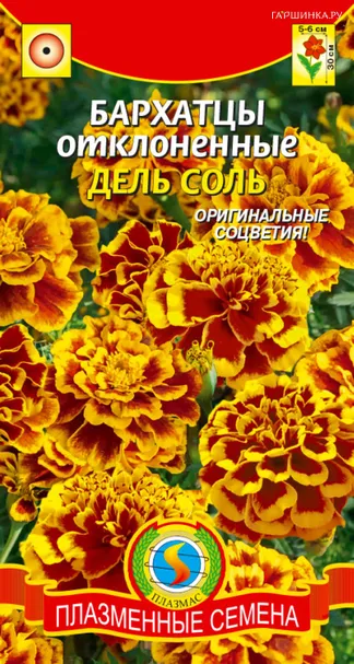 Бархатцы отклоненные Дель Соль, 40 шт, Плазменные семена