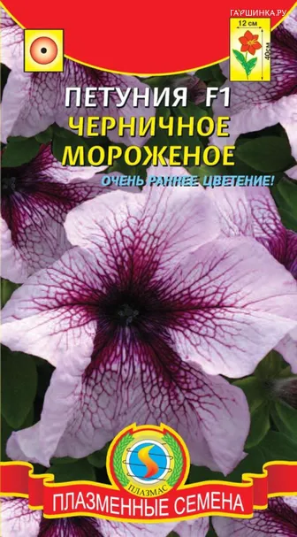 Петуния F1 Черничное Мороженое (серия Prism), 10драже в пробирке, Плазменные семена
