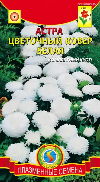 Астра Цветочный ковер БЕЛАЯ 0,2 г, Плазменные семена