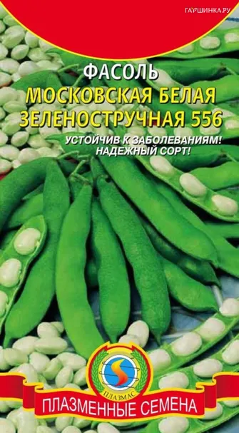 Фасоль Московская белая Зеленостручная 556  5 г, Плазменные семена