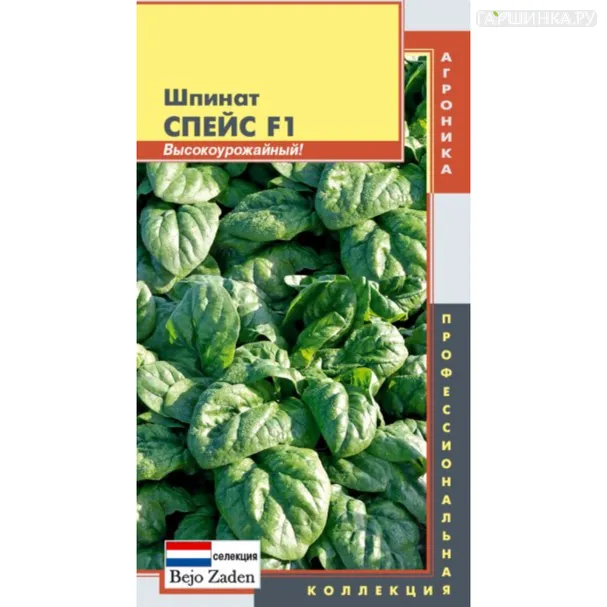 Шпинат Спейс F1 100 шт, Плазменные семена