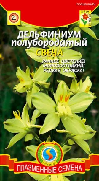 Дельфиниум полубородатый Свеча 7 шт Плазменные семена