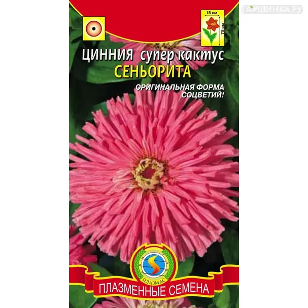 Цинния Сеньорита супер-кактус 0,25 г, Плазменные семена