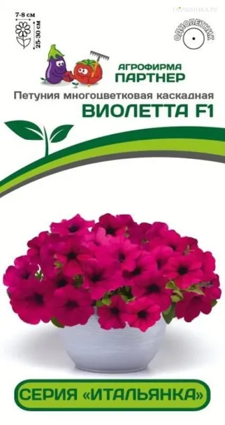 Петуния "Итальянка" Виолетта F1 каскадная фиолетовая 5 шт. Партнер
