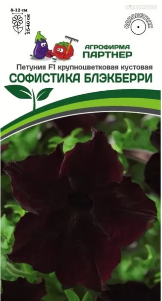 Петуния Софистика Блэкберри F1 крупноцветковая кустовая 5 шт. Семена Партнер