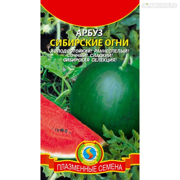 Арбуз Сибирские Огни 1 г, Плазменные семена