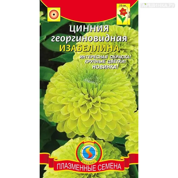 Цинния Изабеллина георгиновидная 0,3 г, Плазменные семена
