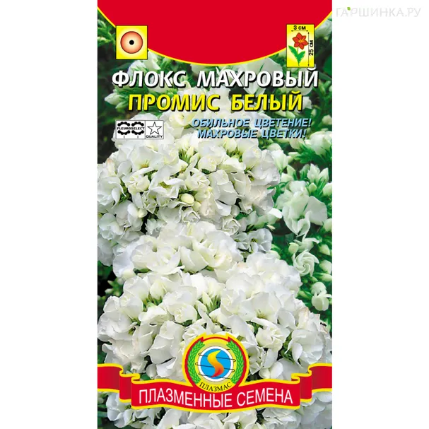 Флокс Промис Белый махровый 5 шт. Плазменные семена